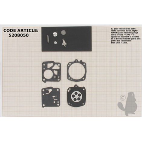 Kit Réparation Membranes Et Joints Carburateur Adaptable Partner Modèles K350, K700, K800, K1200. Remplace Origine Tillotson Rk-