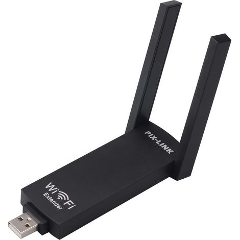 TrAdE Shop Traesio - Amplificatore Segnale Router Usb 300mbps 2.4ghz Wi-fi 2 Antenne Wifi Portatile - (1/3)
