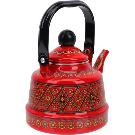 Bouilloire Émaillée 1,1 L - Rétro Pour Gaz Et Induction - Poignée Ergonomique - Chauffage Rapide - Cuisine Domestique