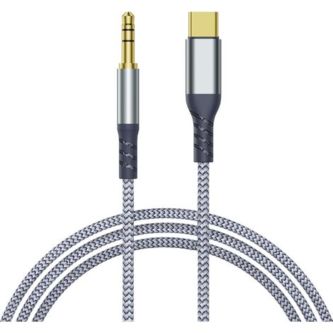 USB C vers câble auxiliaire 1.2M, USB type C vers câble jack 3.5mm audio auxiliaire pour iPhone 16/15 Pro Max iPad Hua-wei P70/P60/P50/P40 Galaxy S24/S23/S22 Pixel, Car Stereos (1/5)