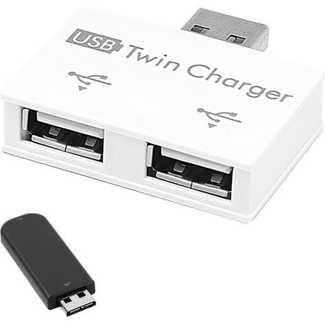 Adaptateur de concentrateur USB,Convertisseur de concentrateur multi-ports pour téléphone - Aucun conducteur requis pour recharger les fournitures d'extension pour la maison, la voiture, l'école et le (1/5)