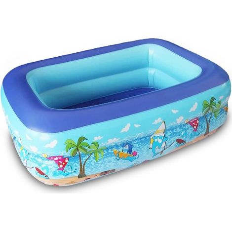 Piscine Enfant,Piscine Gonflable Carré,Pataugeoire Gonflable,Piscine Pataugeoire,Pataugeoire Carré,Piscine Gonflable Enfant,Piscine d'eau pour Enfants Intérieur et Extérieur