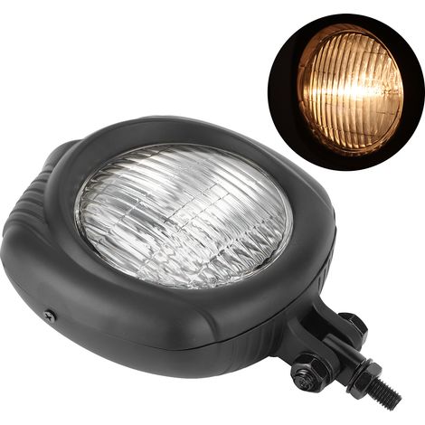 Phare avant moto universel rétro, lentille claire 4 pouces 12V 60W, compatible Honda (1/5)