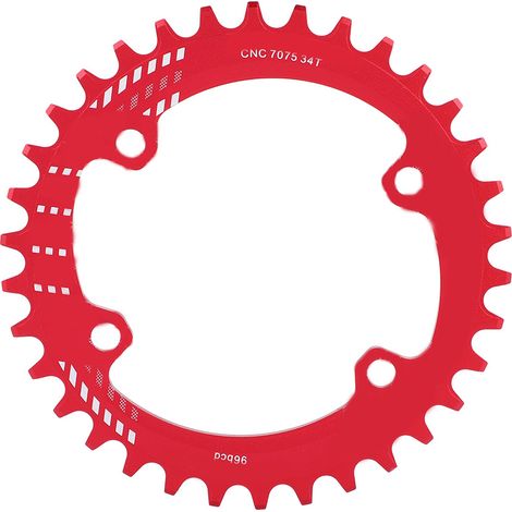 Pignon étroit/large BCD 96mm pour M6000 M7000 M8000, plateau simple 34T rouge (1/5)