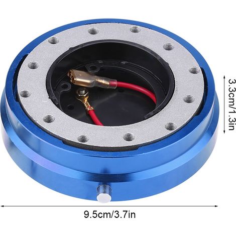 Universeller Schnellkupplungs-Lenkradnabenadapter-Satz für Rennwagen, blau (1/5)