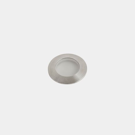 LEDS C4 Rim Spot encastré extérieur de 2 cm en acier inoxydable sablé, LED 0,5 W 2700 K IP66