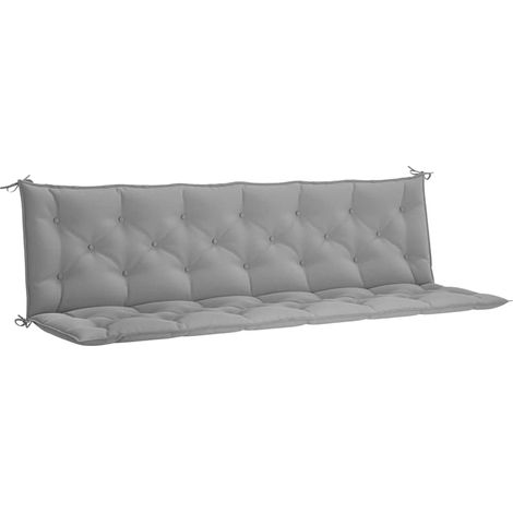 Maison Exclusive - Cojín de banco de jardín tela Oxford gris 200x(50+50)x7 cm