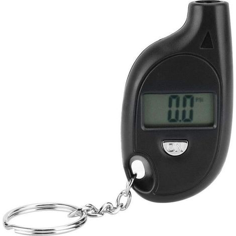 Manomètre/contrôleur de pression numérique porte-clés, Mini testeur de jauge de pression de pneu LCD numérique 5-150PSI (1/4)