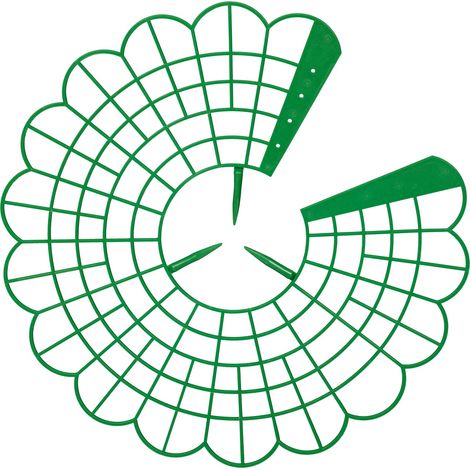 Set di 4 supporti conici per fragole da giardino 10 x 30 cm in plastica verde 130016515