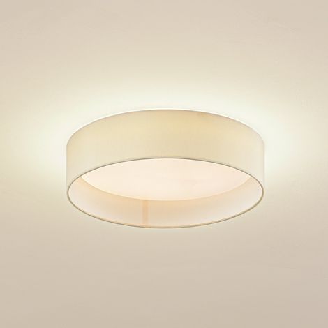 [NEUWERTIG] B-Ware Lindby Deckenleuchte Lampenschirm Led Eilif Stoff Weiß Cct Funktion Beleuchtung