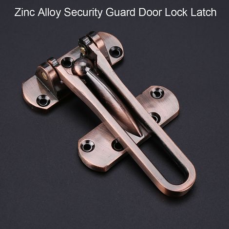 Verrou de sécurité robuste en alliage de zinc pour porte de maison ou d'hôtel (bronze rouge) (1/5)