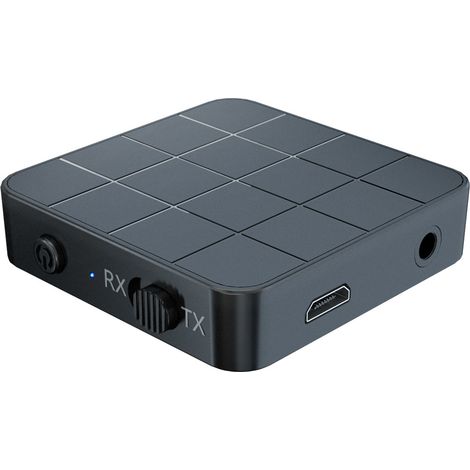 Récepteur adaptateur Bluetooth 5.0 monobloc, 2 en 1 mini adaptateur Bluetooth portable 3,5 mm compatible HD Audio AUX faible latence pour PC, TV, Smartphone, tablette, système audio de voiture (1/2)