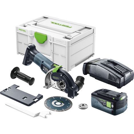 Festool DSC-AGC 18-125 FH EB-Basic sistema de corte a mano libre sin cable 18 V 125 mm sin escobillas + 1x batería recargable 5,0 Ah + cargador rápido + systainer (1/5)