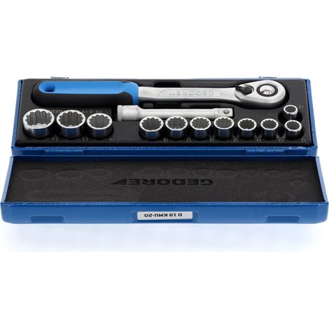 GEDORE Steckschlüssel-Set 1/2" 13-tlg UD 10-24mm D 19 KMU-20 2545829