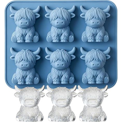 à Glaçons Moule réutilisable 2 pièces avec forme de vache 3D (1/5)