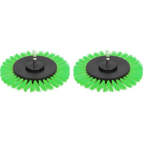 2er-Pack 3,5-Zoll-Elektrobohrbürstenkopf, langlebiger Bohrbürstenaufsatz für Teppiche und Dekoration, Grün (1/5)