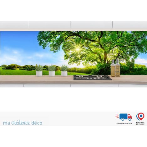 Crédence : Arbre et lumière - Alu composite - 120 - 60 (1/3)
