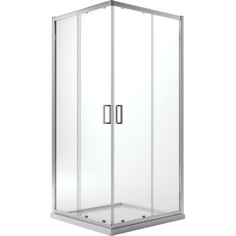Box doccia angolare vetro trasparente h 198 mod. Ready 90x100 cm rettangolare (1/5)