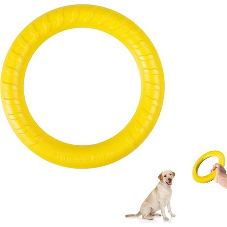 Anneau Jouet pour Chien à Mâcher, Frisbee Interactif Durable pour Lancer et Nettoyage des Dents, Jouet d'Entraînement pour Petits et Grands Chiens (1/5)