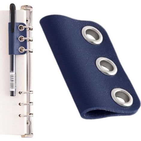 Portapenne per notebook, organizer con clip per penne, organizzazione della scrivania, design rimovibile, 20 x 40 x 20 mm, blu (1/5)