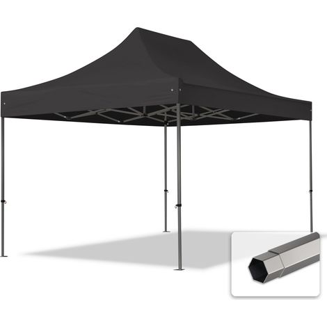 3x4,5 m Faltpavillon, PREMIUM Stahl 40mm, dunkelgrau (1/5)