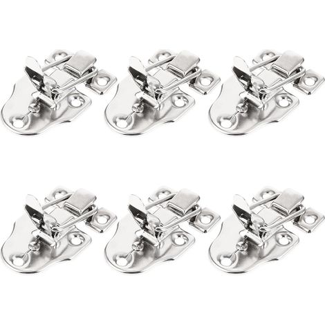 Loquets de Boîte en Fer Argenté 6pcs, Fermoirs Pratiques et Faciles à Installer pour Coffrets à Bijoux et Boîtes à Outils (1/5)