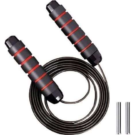 Corde à Sauter avec Barre de Poids - Corde à Sauter Sport - Corde à Sauter pour Adultes - Corde à Sauter Boxe - Parfaite pour le Saut à la Corde - Adaptée aux Adultes - Longueur Facilement Réglable (1/5)