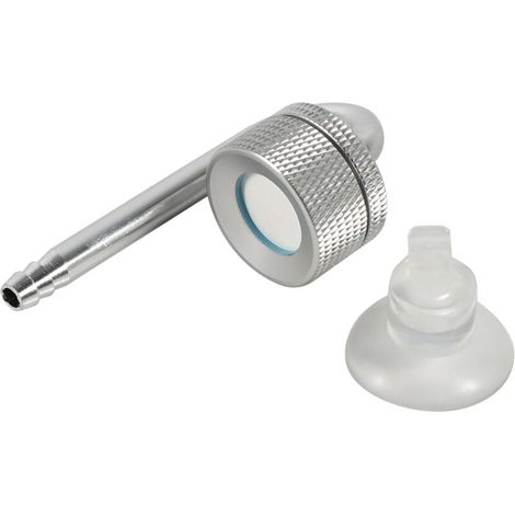 Diffuseur CO2 en Alliage d'Aluminium pour Aquarium – Argent, Bleu ou Violet – 6 cm – avec Ventouse