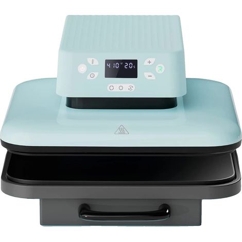 Heißpressmaschine, automatische Bedienung, geeignet für verschiedene Stoffe, Himmelblau, EU-a (1/2)