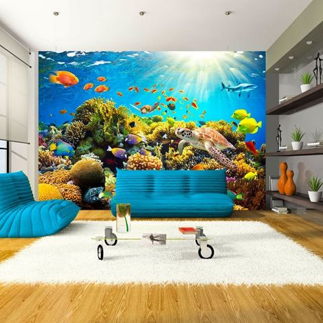 Papier peint terre sous-marine - 200 x 140 cm (1/4)