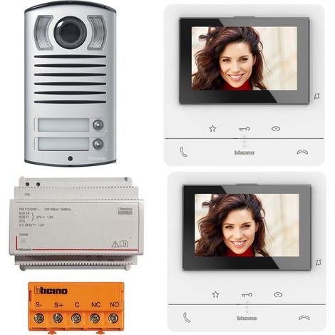 Kit Videocitofono Bifamiliare Linea 2000 Classe 100 V16B Bticino 364622 (1/6)
