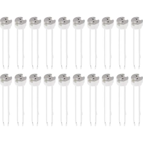 Douille GU5.3 MR16 Support de Lampe,Lot 20x douille GU5.3,Prise Base de Lampe LED Céramique,MR16 GU5.3 Support Base en Céramique (1/5)