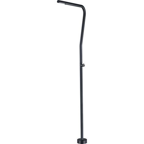 Columna de Ducha para Exterior - Ducha para Picsina, Jardin, SPA - de 1 Via, Monofluido de Agua Fria con un rociador Tubular de 42mm (Negro Mate)