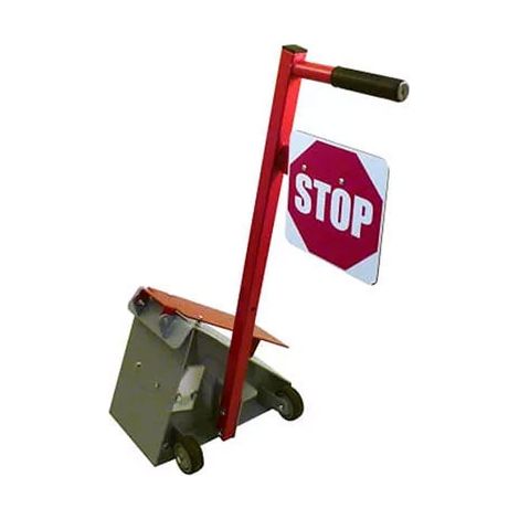 Cuneo acciaio con pannello STOP - Altezza 0.90m - 93.951.426