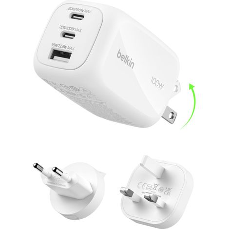 Belkin WCH016hqWH Universal Blanco Corriente alterna Carga rápida Interior