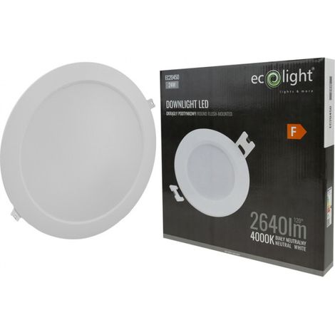 Spot encastré LED P/T circulaire 24W 4000K blanc DL-1 (1/4)
