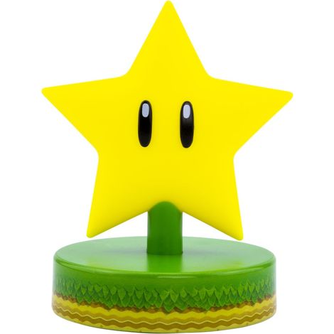 Paladone Super Star 3D Icon  Collection  Idée cadeau  Veilleuse lumineuse ou lampe de bureau  Alimenté par 2 piles AAA, jaune (1/5)