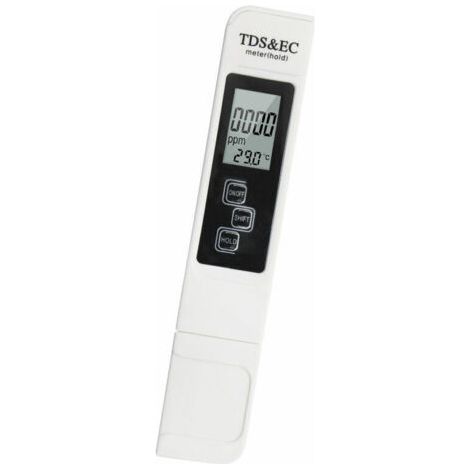 Testeur pH Mètre électronique, TDS&EC Mètre Température, 3 en 1 Testeur de qualité de l'eau avec Écran LCD, Auto-Calibration, Test pour Piscine, Aquarium, Laboratoire,etc. (1/5)