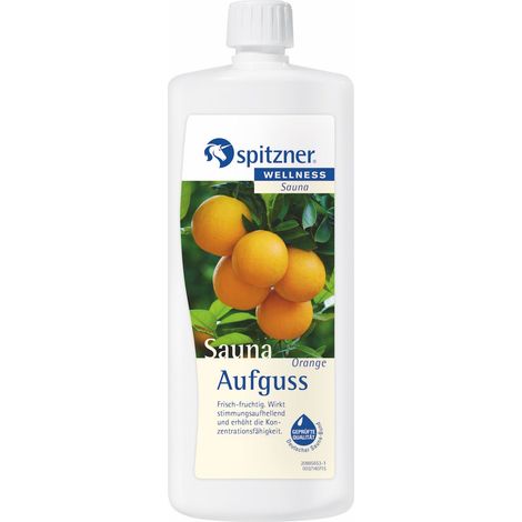 Spitzner Saunaaufguss Orange 1 Liter Wellness Sauna Aufguss 1000 ml