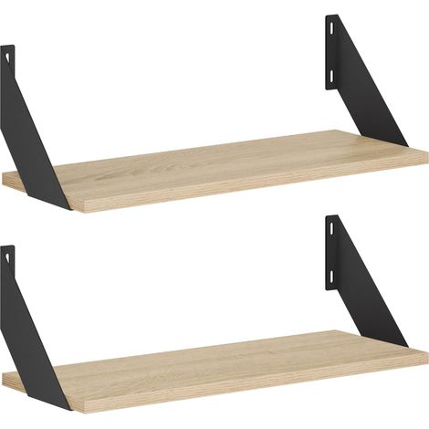 Estanterías de pared 2 uds. Roble Sonoma 50 x 20 x 17 cm vidaXL (1/5)