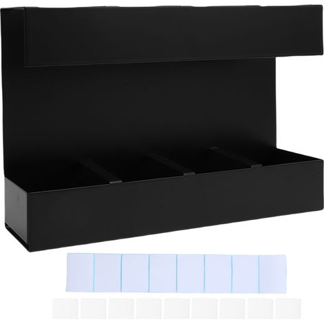 Organisateur de baguettes porte-paille, distributeur à 4 compartiments avec ruban adhésif Double face, étiquettes autocollantes pour comptoir de cuisine. (1/5)