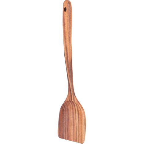 Langstielige Holzkelle, antihaftbeschichteter Küchenspatel, Küchenutensil (1/5)