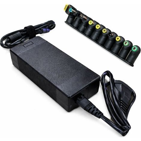 Alimentatore Universale Laptop 120W, Output 15–20V 6A, 10 Connettori