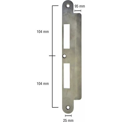 SERRURE DE MESURE CONSERVATOIRE KEL TETIERE INOX 25MM + GACHE