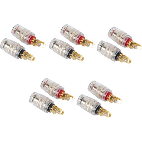 10 pièces Bornier Enceinte Plaqué Or Prise Banana Jack Connecteur Amplificateur Audio (1/5)
