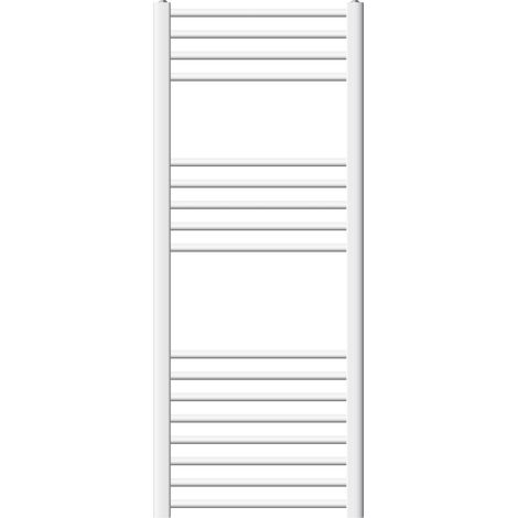ECD Germany Badheizkörper - 500 x 1200 mm - Weiß - gebogen mit Seitenanschluss - Heizkörper Handtuchwärmer Handtuchtrockner