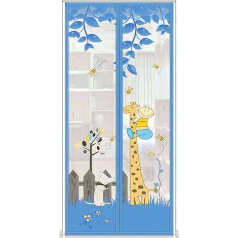 Moustiquaire à fermeture automatique magnétique, 90 x 205 cm (35 x 81 pouces), rideau anti-insectes porte fenêtre (1/5)