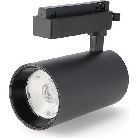 IluminaShop - Foco LED para Carril Negro 30W Monofasico CCT  3000+4000+6000 (1/2)