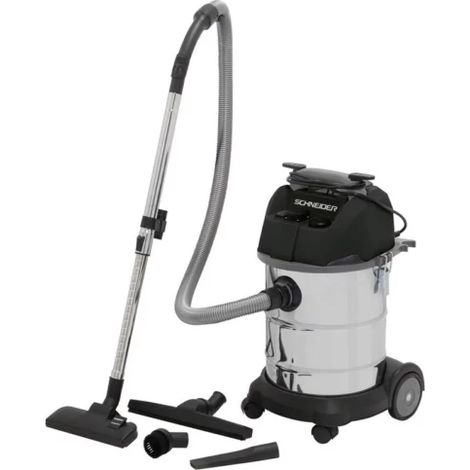 Sodise – Aspirateur professionnel eau et poussière 30L 1200W – Dépression 16,5 kPa – Pour chantiers humides et décolmatage filtre (1/3)