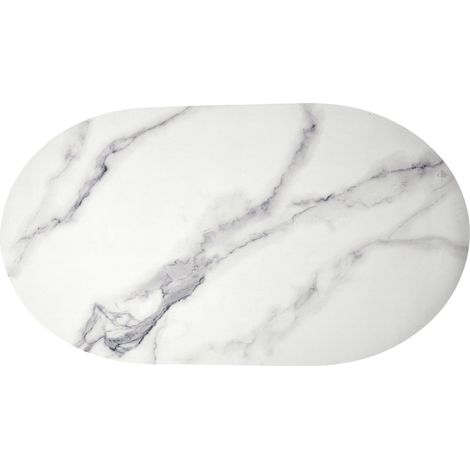 Tapis de bain ultra absorbant EPURE 60x110 cm marbre blanc (1/5)